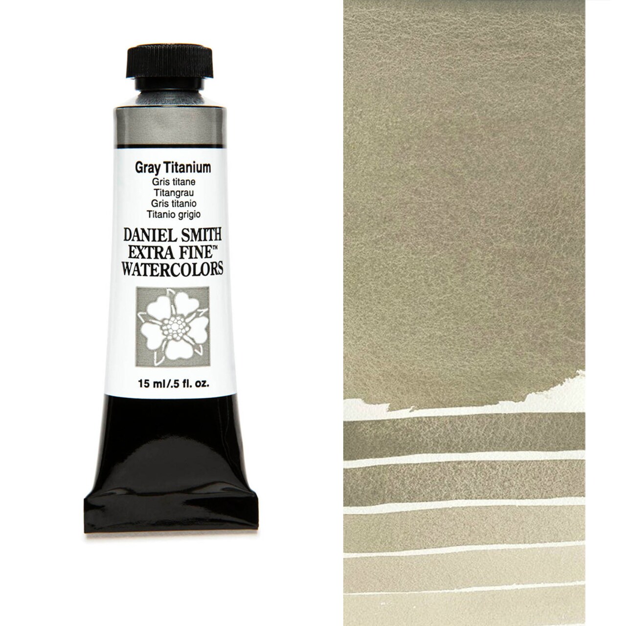Daniel Smith Extra Fine Watercolors - Gray Titanium, 5 ml Tube